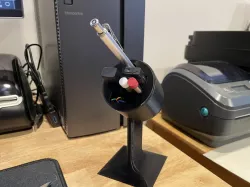 Pentel GraphGear 1000 or Uni Kuru Toga Advance Mechanical Pencil, Eraser & Lead Desktop Holder