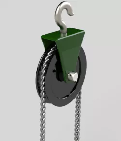 Polea con cadena (garrocha) / pulley with chain