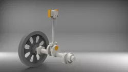 Powertrain of a vertical steam engine