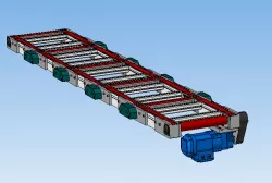 Prefabricated conveyor from unified sections