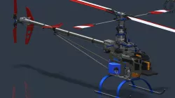 Rádió távirányítós helikopter modell.