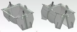 Scrap metal container for the use with crane