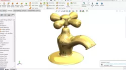 SolidWorks Advanced Surface tutorial Water Tap Fitting