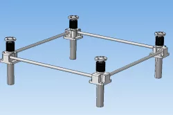 Table horizontal stabilization mechanism for vertical movement