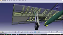 tapered wing of a prop fighter