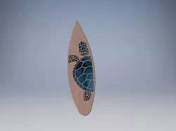 Turtle surfboard wall art