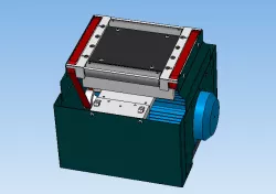 Two-way compact cross travel module for toothed belt conveyor