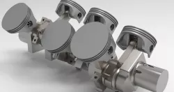 V6 Engine Crank & Piston Assembly
