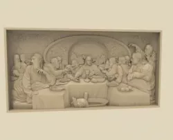 2 pcs The last supper 3D models for artcam and aspire 3D model