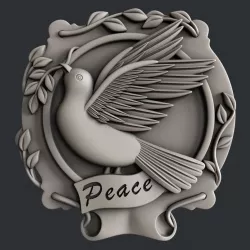 3d STL models for CNC router Dove Peace 3D model