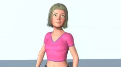 3Dmodel teenagers girl Low-poly  3D model