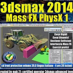 3ds max 2014 Mass Fx PhysX v 39 Italiano cd front 3D model