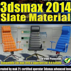 3ds max 2014 Slate Material v 9 Italiano cd front 3D model