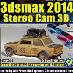 3ds max 2014 Stereo Cam 3D v 27 Italiano cd front 3D model