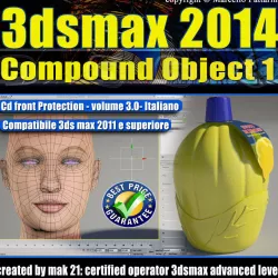 3dsmax 2014 Compound Object 1 vol 3 Italiano cd front 3D model