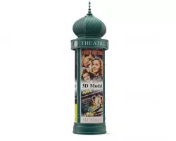 Advertising Column 3D model