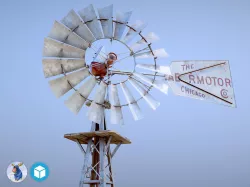 Aermotor WindMill Low-poly  3D model