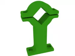 Aluminium square pipe support 45°