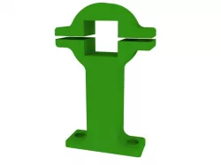 Aluminium square pipe support 90°
