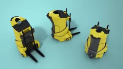 Automated Forklift Low-poly  3D model