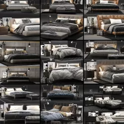 Bed Colection 03 - 10 Items 3D model