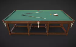Billiard Table Low-poly  3D model