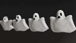 Cartoon Ghosts 3D model