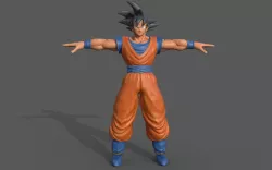 Character - Dragon Balls Goku Fan Art Low-poly  3D model