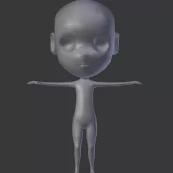 Chibi Base Low-poly  3D model