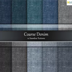 Coarse Denim Collection Fabrics Seamless Textures Set Texture
