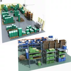 Collection of Storage   Rack boxes 3D model