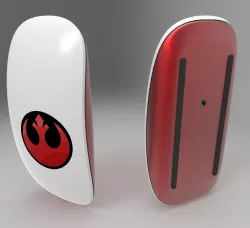 Computer Mouse, apple design with star wars theme.