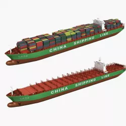 Container ship 3D model