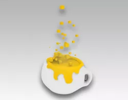 cool particles in a cup 3D model
