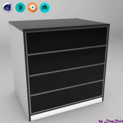 Custom-made furniture - Chest of drawers 3D model