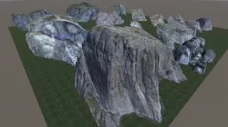 Detailed Mountains for Unity and Unreal Low-poly  3D model