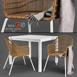 Dining sets ikea 2019 - MELLTORP - NILSOVE 3D model