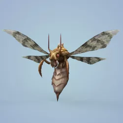 Fantasy Monster Bee Low-poly  3D model