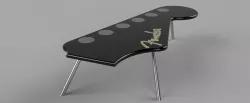 Fender Coffee Table Black Stainless steel