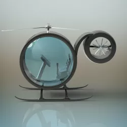 Futuristic Helicopter 3D model