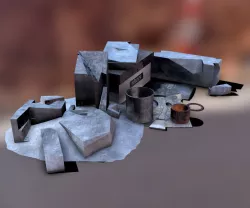 Garbage LOW-POLY PBR Low-poly  3D model
