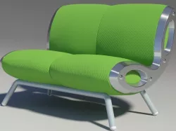 Gluon sofa 2 pillow 3D model