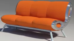 Gluon sofa 3 pillow 3D model