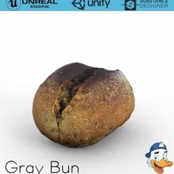Gray Bun 3D model