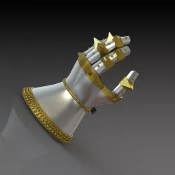 Hand Hourglass Bargello Gauntlet 14th Century 3D model