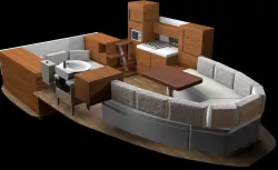 interior of a yatch 3D model