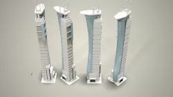 Iso Tower07 Low-poly  3D model