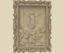 jesus in frame  3D models for artcam and aspire 3D model