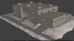 Layout 002 Municipal Building Low-poly  3D model