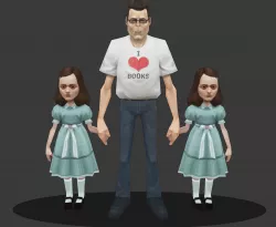 Low poly Stephen King Low-poly  3D model